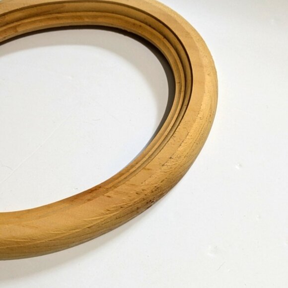 2 Natural Wood Oval Frames Arts & Craft Supplies Decorative CrOne Sizes-stitch - Picture 6 of 9